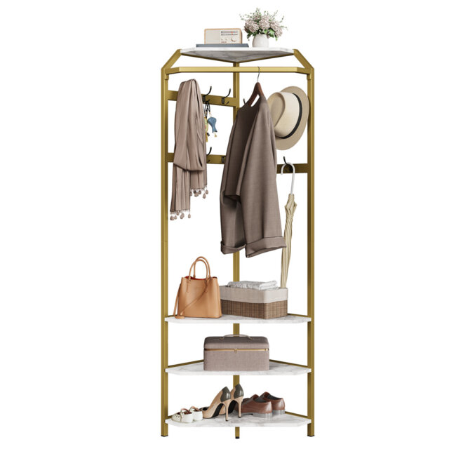 Metal Freestanding 1 - Hook Coat Rack