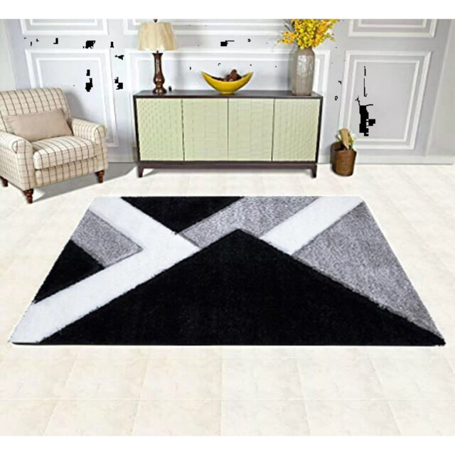Modern 3D Shaggy Rugs Geometric Carved Design Large Area Rugs Soft Thick Fluffy Rug For Living Room Bedroom Small Floor Mats