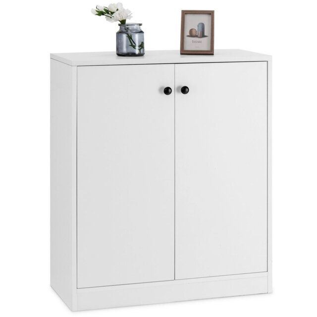 2-Door Storage Cabinet Buffet Cabinet W/ 3 Shelves Sideboard Kitchen Hallway