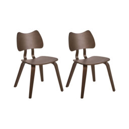 47cm H Low Back Side Chair in Brown
