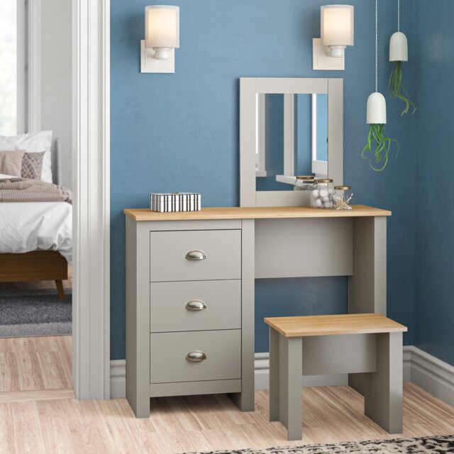 Gia Dressing Table with Mirror