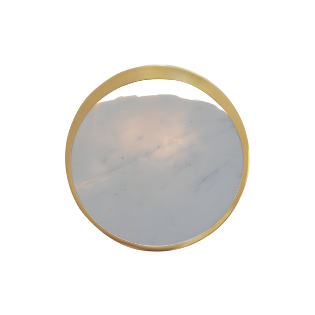 Aurora -Modern LED Wall Light â Creative Marble Sconce with Gold Ring, Eclipse Design for Bedroom, Living Room, Hallway, Aisle & Balcony