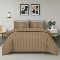 Canella 100% Microfiber Stripe Duvet Cover Set with Pillowcases