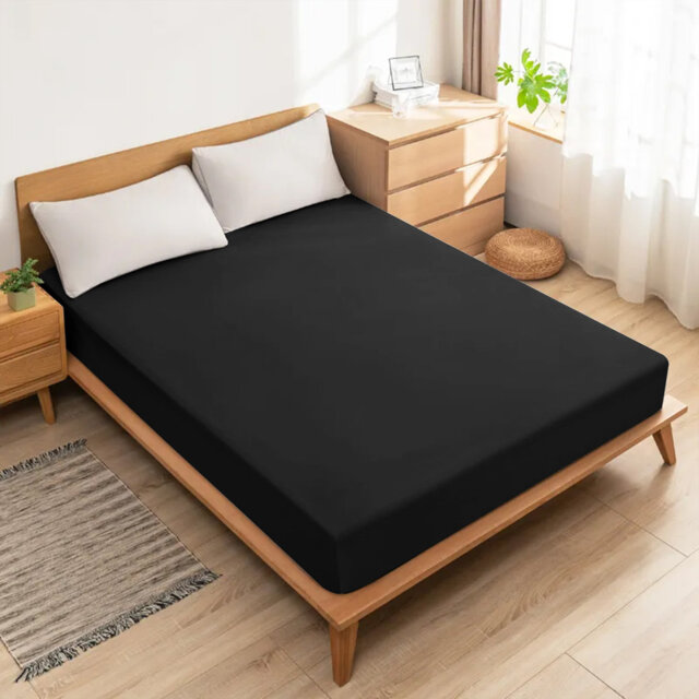 Lall Microfiber Brushed 25cm Deep Fitted Bed Sheet