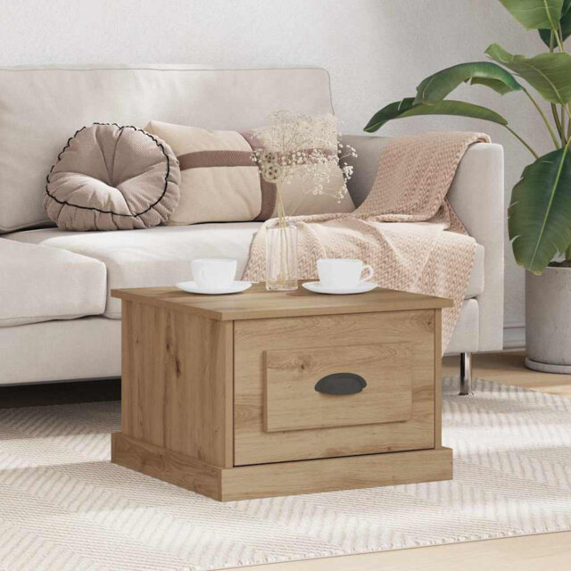 Coffee Table Old Wood 50 X 50 X 35 Cm Engineered Wood
