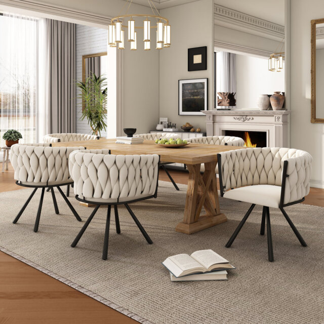 Side Chair, Set Of 2, Velvet Dining Chair, Single Light Luxury Living Room Bedroom Swivel Chair, Leisure Swivel Chair With Four Metal Support Legs, Be