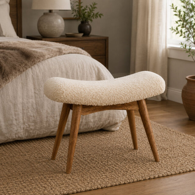 Ezhno Cotton Upholstered Bench