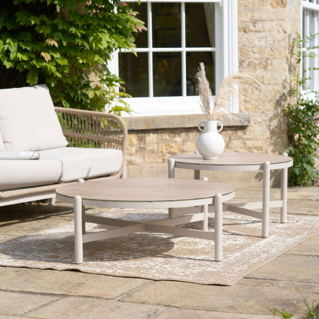 Aris Round Metal Outdoor Coffee Table , 98cm cm W 98cm cm D