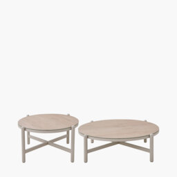 Aris Round Steel Outdoor Coffee Table - 98 cm W 98 cm D