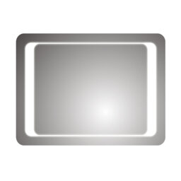 iBathUK Nova Wall Mounted LED Illuminated Bathroom Mirror with Touchless Sensor and Demister Pad and White Lights, 800 x 600mm