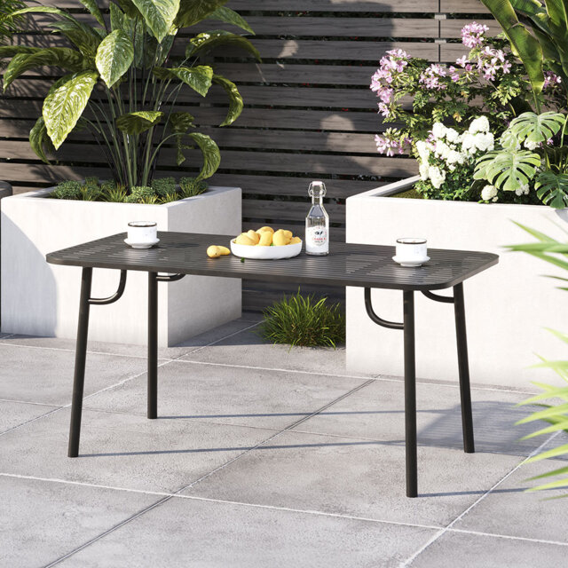 Carmedie Outdoor Garden Metal Table