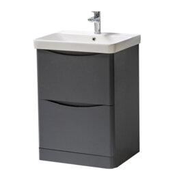 Clifton 600mm Wall Mounted Single Bathroom Vanity with Vitreous China Basin