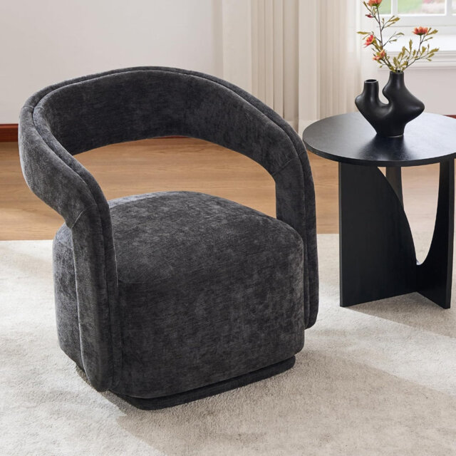 Upholstered Swivel Accent Chair