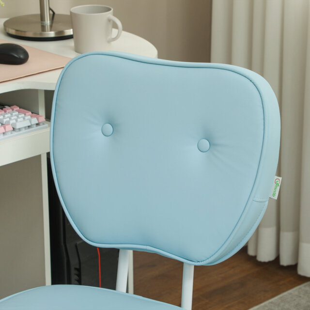 Vinsetto Cute Armless Office Chair with Adjustable Height, Pink
