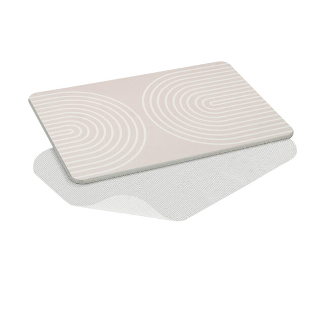 Belovs Latitude Run Mod. Nazca light gray, made of natural diatomite Rectangle Bath Mat