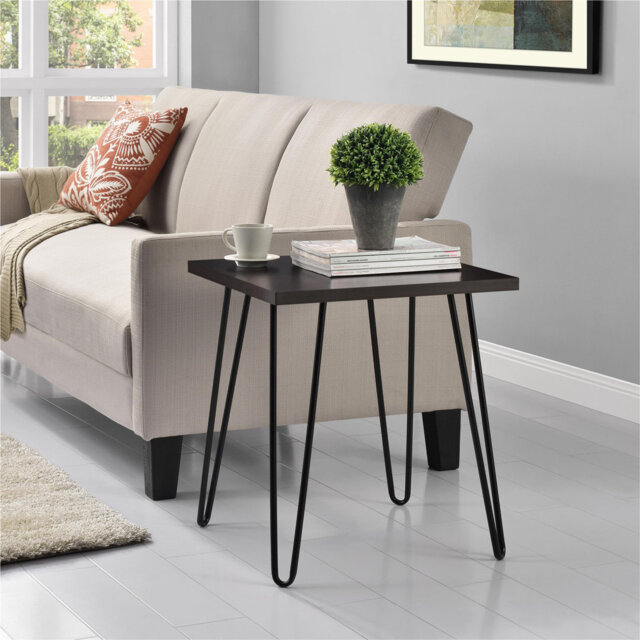 Ewalt Side Table with metal legs