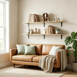 50-120cm Wall Mounted Floating Shelves Set of 2, Multi-Size Wall Storage for Home
