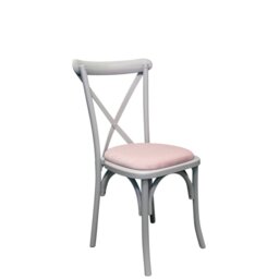 Aviles 43cm H Polyester Blend Upholstered Cross Back Stacking Side Chair