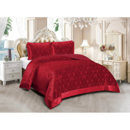 Polyester Floral Bedspread with Pillow Shams Included