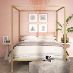 Toulouse Metal Platform Bed frame with Canopy Frame