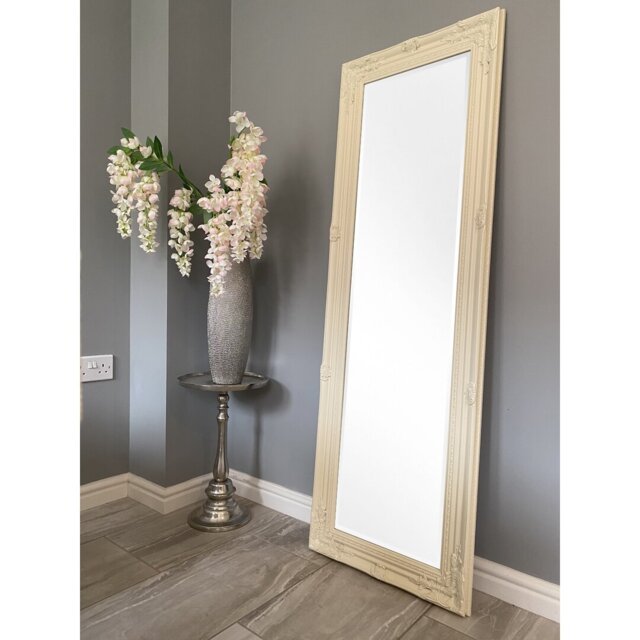 Frey Tall Solid Wood Framed Wall or Dressing Mirror