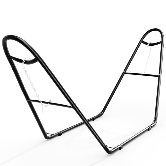 Garvee Heavy Duty Universal Hammock Stand, 250kg (550 LBS) Capacity Adjustable Steel Hammock Frame, Fits 2.7m - 4.3m (9ft - 14ft) 2 Person Double Hamm