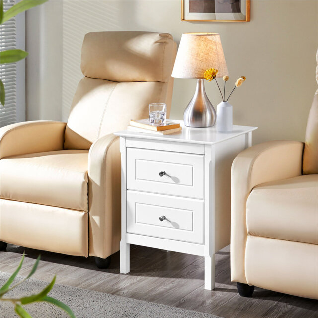 2 Drawers Bedside Table