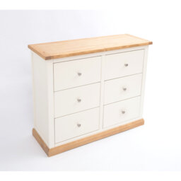 6 Drawer 110cm W Double Dresser