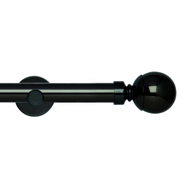 Eyelet Metal Curtain Pole Set 28mm with Ball Finial