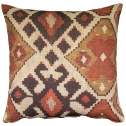 Geometric Red Cushion
