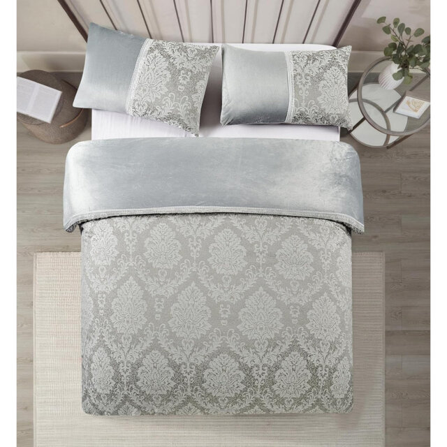 Polyester Damask Duvet Cover Set