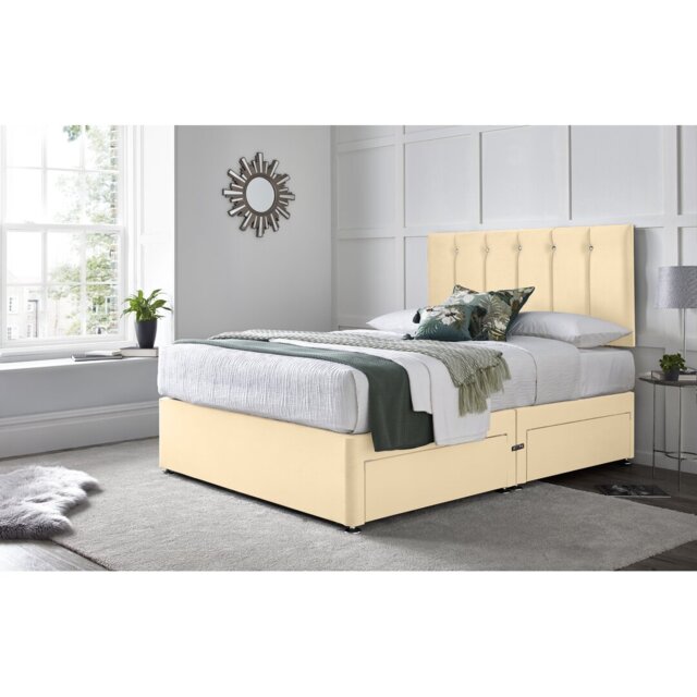 "Monatuk Divan Bed with 24"" Headboard on Struts"