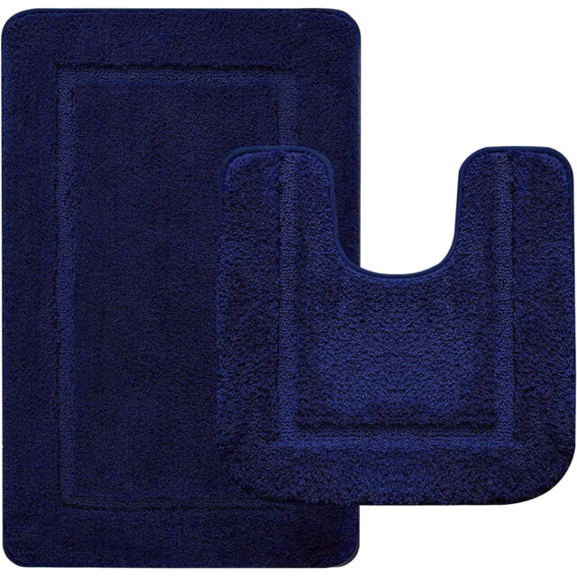 2 Piece Set Rectangle/u-shaped Bath Mat