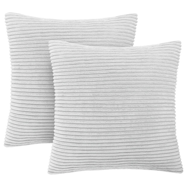 Aspire Homeware Striped Square Velvet Cushion Cover