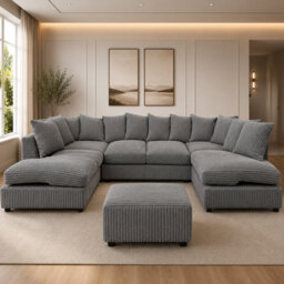 5 Seater Corduroy Corner Sofa