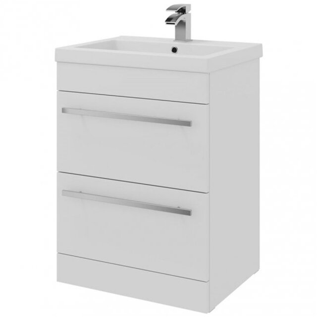 Clifton 600mm Wall Mounted Single Bathroom Vanity with Vitreous China Basin
