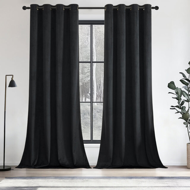 Velvet Room Darkening Curtain Panel Pair