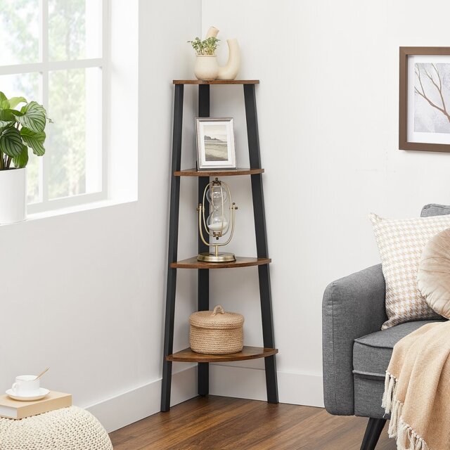 Kelsi 125cm H x 34cm W Corner Bookcase
