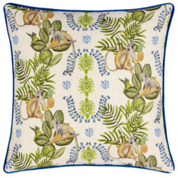Valera Lagos Monkey Floral Square Cushion Cover