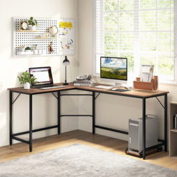 Raulston L-Shaped Metal Base Computer Desk