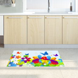 Frouwe Floral Machine Woven Multicolour Area Rug