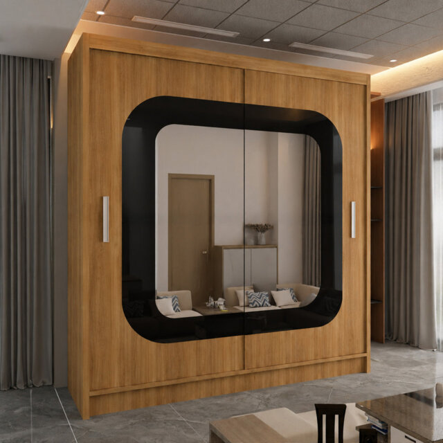 Chorley Sliding Mirror Door Wardrobe – Modern Freestanding Bedroom Storage in 2 Sizes and 5 Colour Options