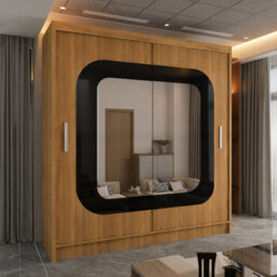 Chorley Sliding Mirror Door Wardrobe – Modern Freestanding Bedroom Storage in 2 Sizes and 5 Colour Options
