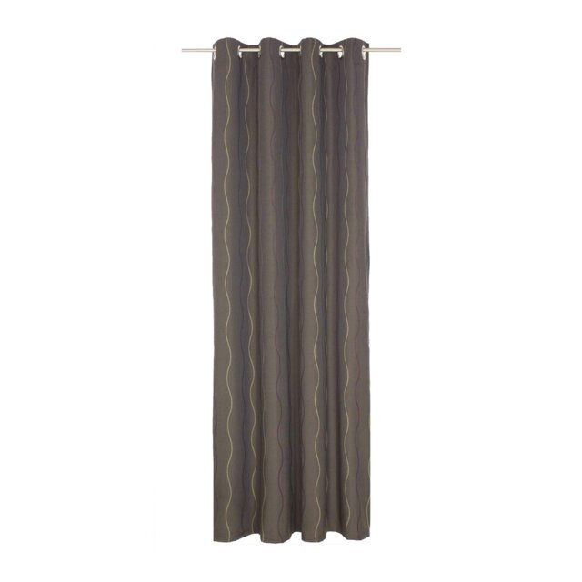 Pedersen Cotton Blend Eyelet Curtain, single Panel, opaque