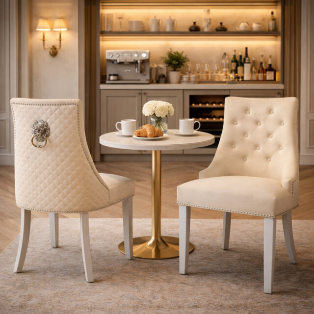 48cm H Tufted Velvet Upholstered Upholstered Back Side Chair