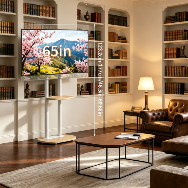 "Unfinished TV Stand for TVs up to 75"" with Fireplace Included"