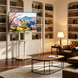 "Unfinished TV Stand for TVs up to 75"" with Fireplace Included"
