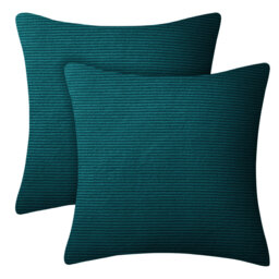 Striped Heavy Crushed Velvet Cushion Cover (Set Of 2)