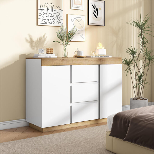 Sideboard Chest Of Drawers With 3 Drawers And 2 Doors