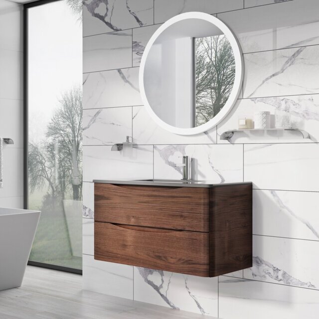 Stanhope 600 mm Single Vanity with Integrated Glass Basin